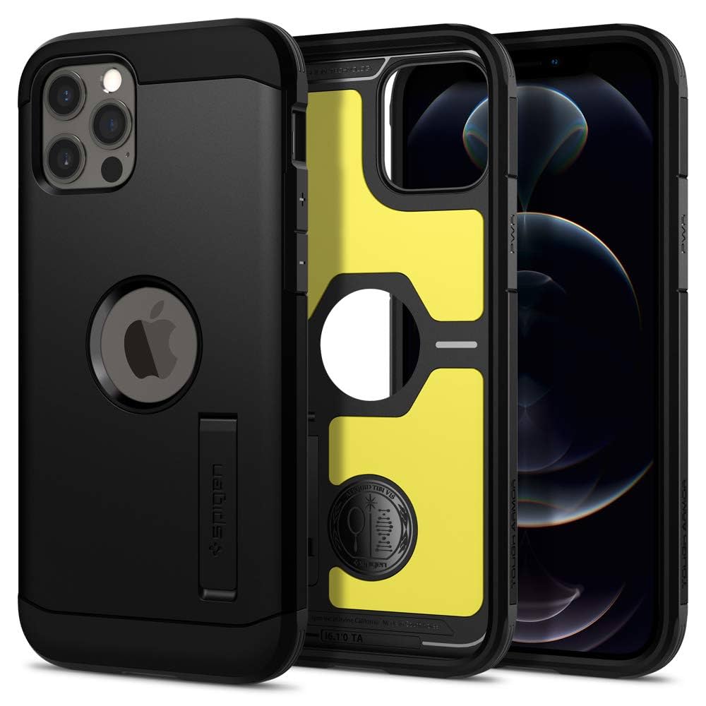 iPhone 12 Pro spigenケースと保護フィルム付属 Amazon.com: Spigen for iPhone 12 Pro Case, Tough Armor Case